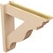 Ekena Millwork 6-in W x 24-in D x 24-in H Funston Trad Rough Cedar Woodgrain TimberThane Outlooker, Primed Tan OUTUR060X24X24FST04RCPR - alternate 6